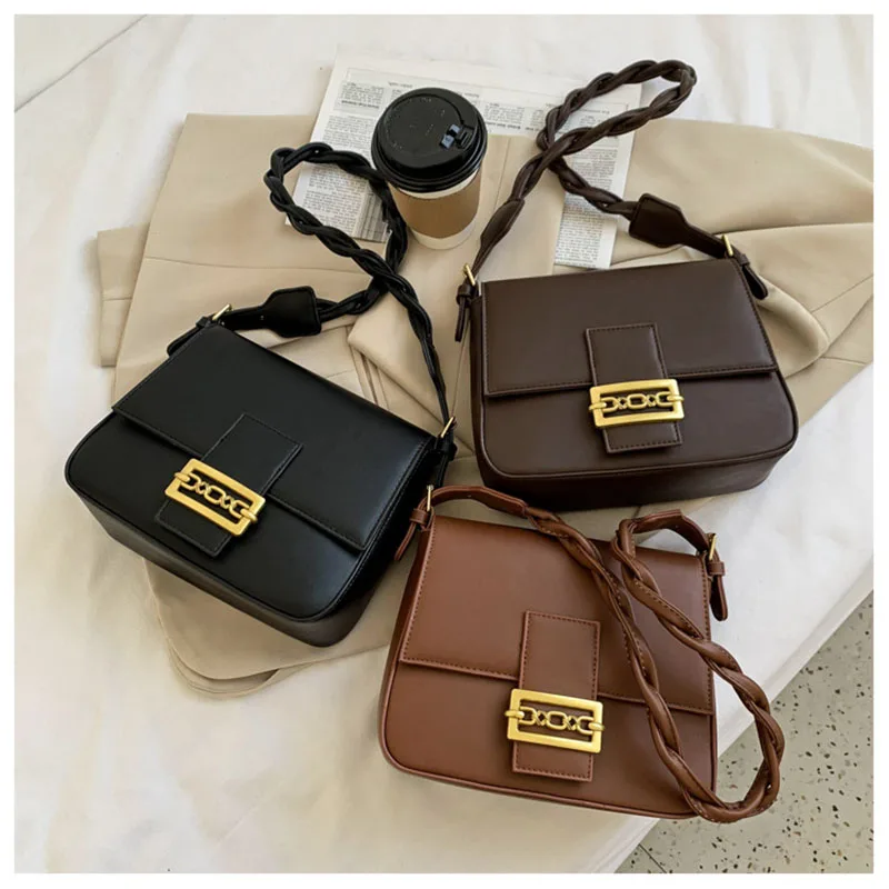 

Crossbody Bags For Women Popular PU Leather Luxury Handbags Women Bags Designer All-match Shoulder Bags Retro Messenger bag
