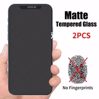 С защитой от отпечатков пальцев Защитная пленка для экрана для iPhone 7, 8, 6, 6S, Plus, XR XS X 5 5S SE матированное калёное стекло для iPhone 11 12 Pro Max 12 мини