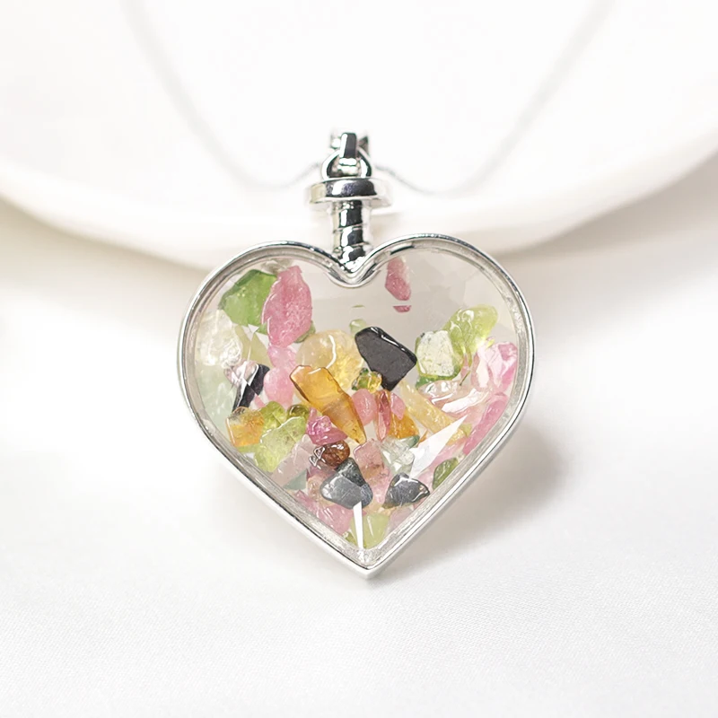 

Подвеска из хрустального стекла, минеральный драгоценный камень подвеска в виде сердца, розы, кварцевый Природный кристалл, минеральный ку...