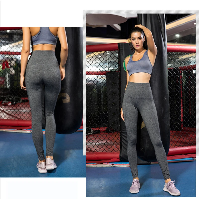 Женские леггинсы с карманами EC.MS штаны для йоги высокой талией Корректирующее