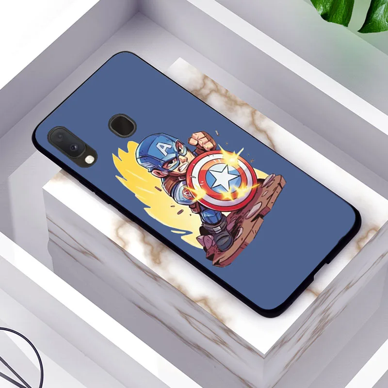 Чехлы Hero для samsung A20e A10 A30 A40 A50 A60 A70 чехол милый Капитан Америка черный ТПУ телефон Сумки для samsung Galaxy A20e чехол - Цвет: TPUBLK582