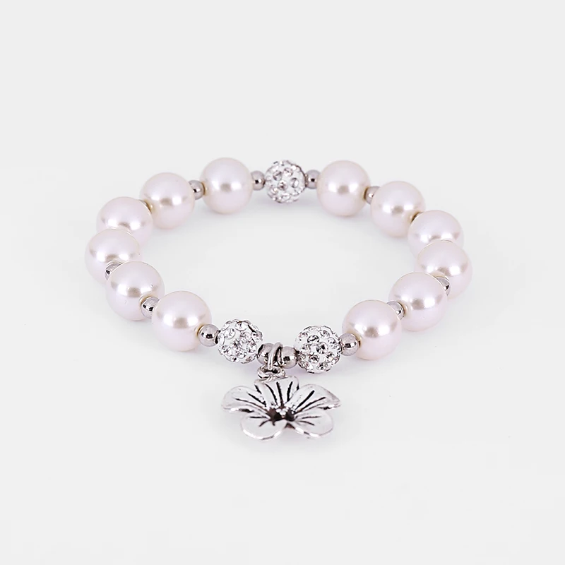 Женский жемчужный браслет ручной работы с бусинами и кристаллами 2019|Браслеты| |