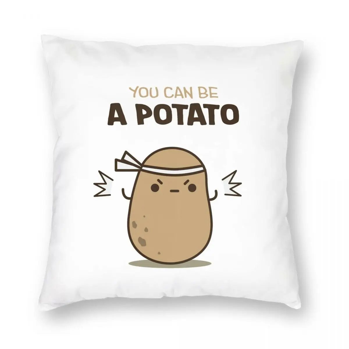 

You Can Be A Potato Square Pillowcase Polyester Linen Velvet Creative Zip Decor Throw Pillow Case Home Cushion Cover