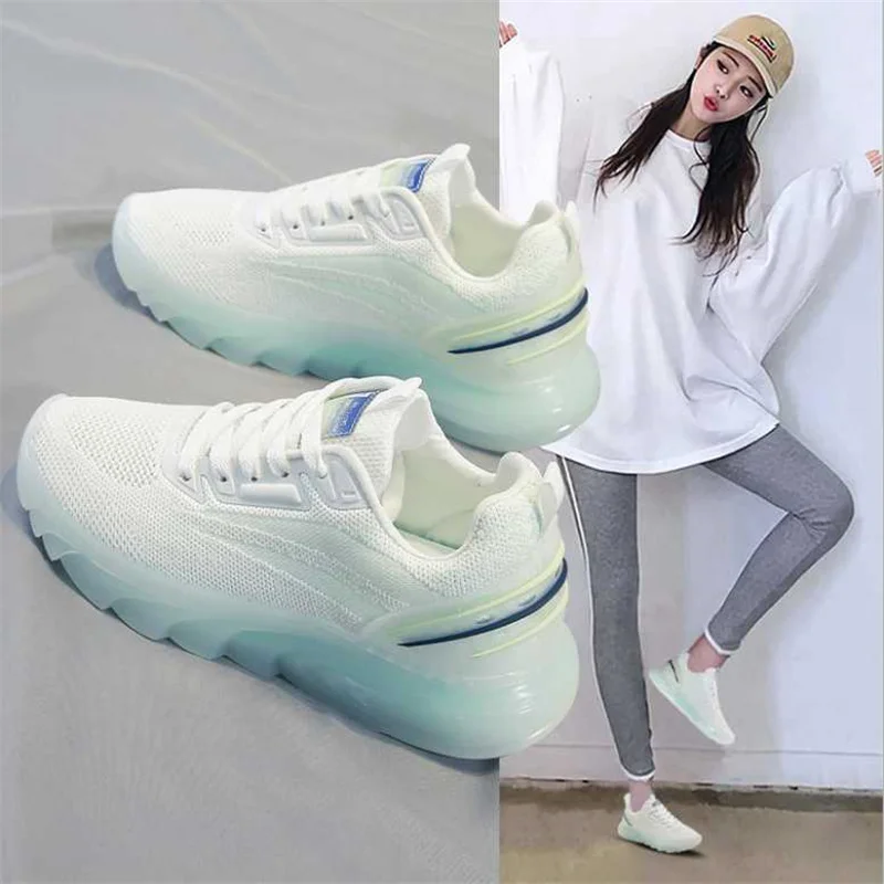 

Women Vulcanized Shoes Sneakers Slip On Flats Loafers Plus Breathable Walking High Quality Mesh Low Casual Lightweight Comfor