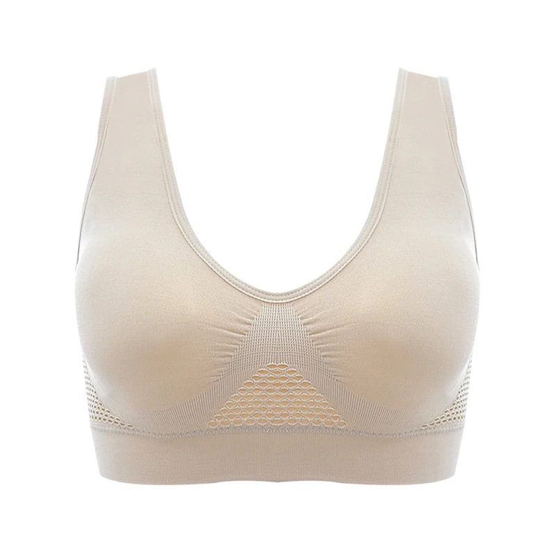

Mesh Hollow Shockproof Sports Women Comfortable Bra Mesh Hollow Out Breathable Yoga Push-Up Bras Vest Support Fitness Bras