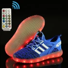 Кроссовки Детские со светодиодной подсветкой и USB-зарядкой, Размеры 25-37