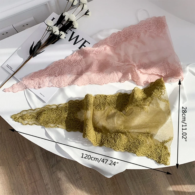 

28TF Accessories for Low Profile Look Scarf with Feminine Touch with Embroidery