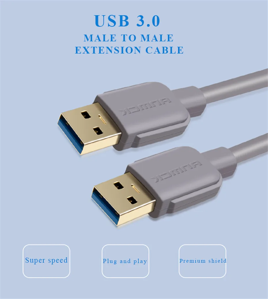 Anmck USB-USB 3,0 кабель-удлинитель типа A папа-папа USB3.0 2,0 удлинитель для радиатора жесткого диска Webcom 1,5 м 2 м 3 м 5 м