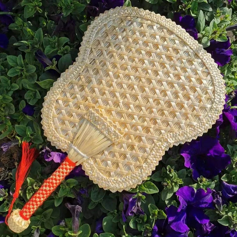 

Hand Fan Natural Woven Fan Handcraft Fan Handwoven Fan,Party Fan Gift,Wheat Straw Woven Fan,Decorative Fan,Plum Shape