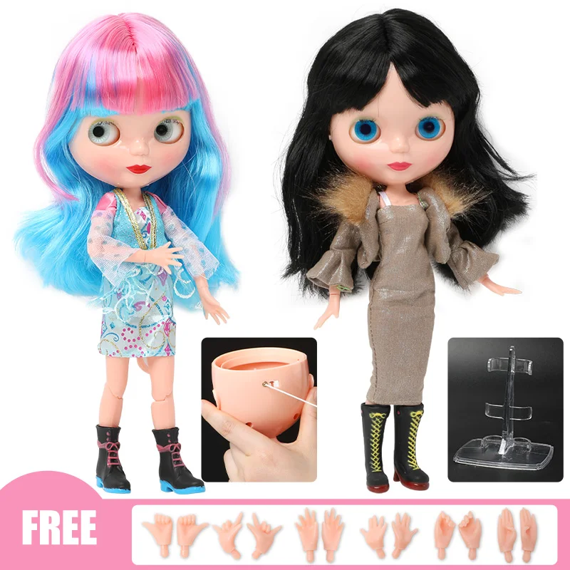 30 см шарнирные BJD куклы для девочек модная Blyth Кукла Цвет Длинные волосы Сделай