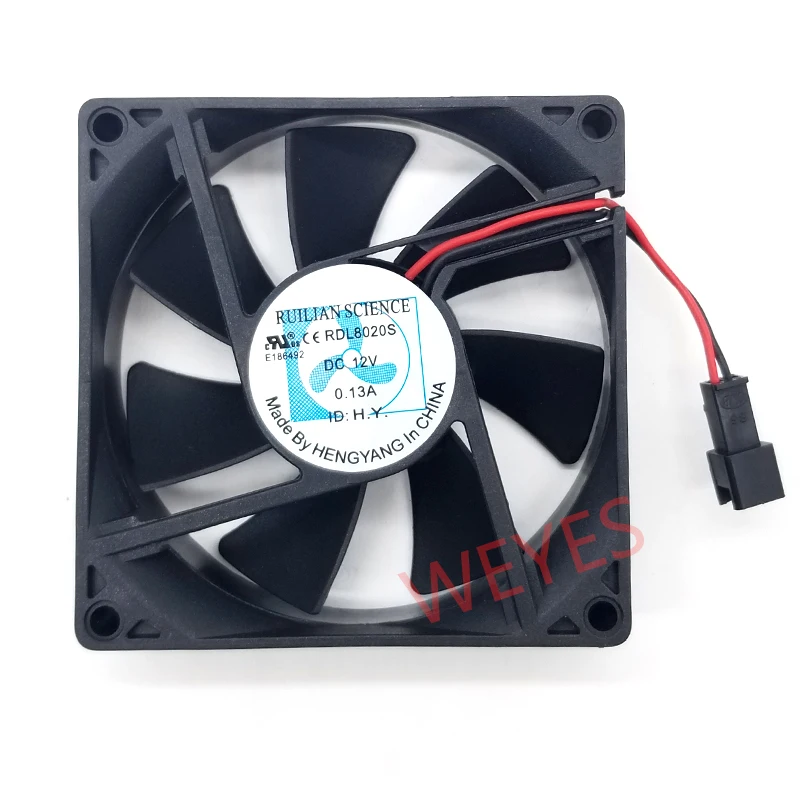 Новый RDL8020S DC12V 0.13A 80*80*20 мм 2 провода Вентилятор охлаждения|Кулеры и системы