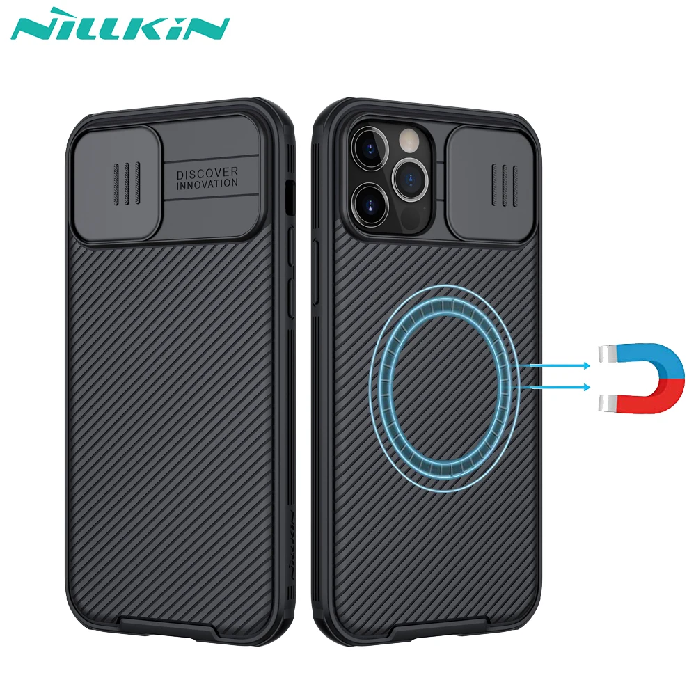 

For iphone 12 Pro Max Magnetic Case NILLKIN Camshield Pro Camera Protection Magnet Cover Compatible with MagSafe Charger