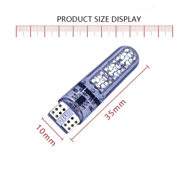 2 шт. Универсальный Автомобильный RGB светодиодный 12V T10 5050 SMD пульт дистанционного