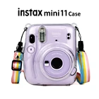 Прозрачный чехол-сумка Instax Mini 11 для камеры Мгновенной Печати, жесткий прозрачный чехол с ремнем на плечо