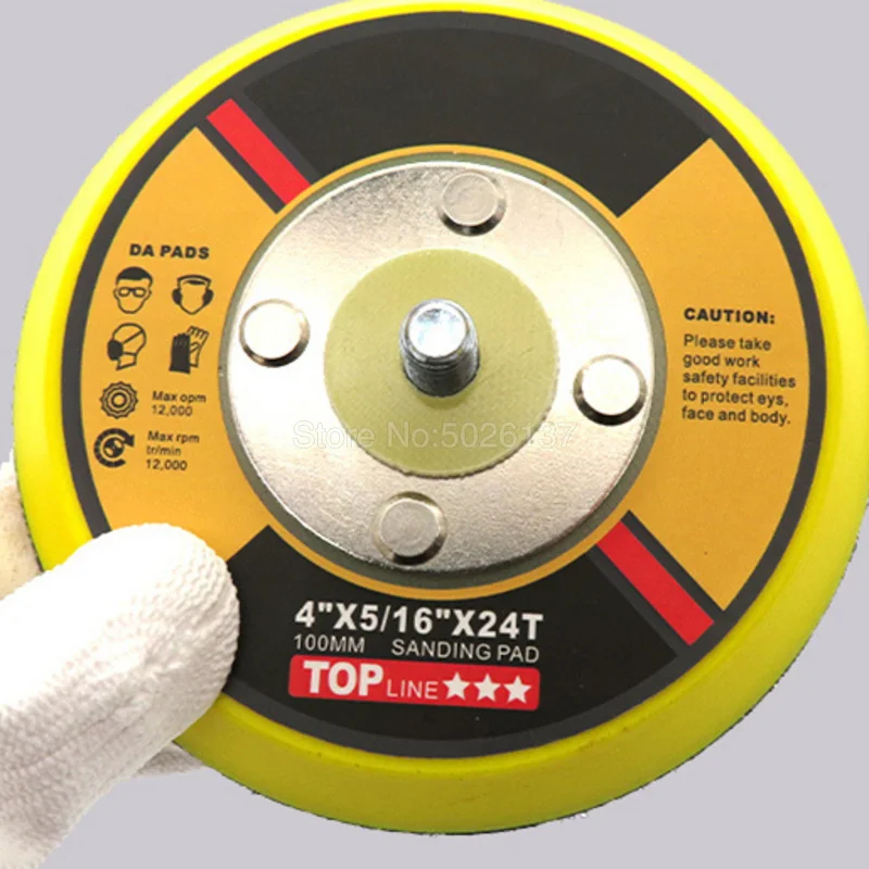1Pcs 4-Inch 100mm Self-adhesive Disc Drill Rod Car Paint Care Polishing Pad Pneumatic Tray Sandpaper Sucker Electric Grinder | Инструменты