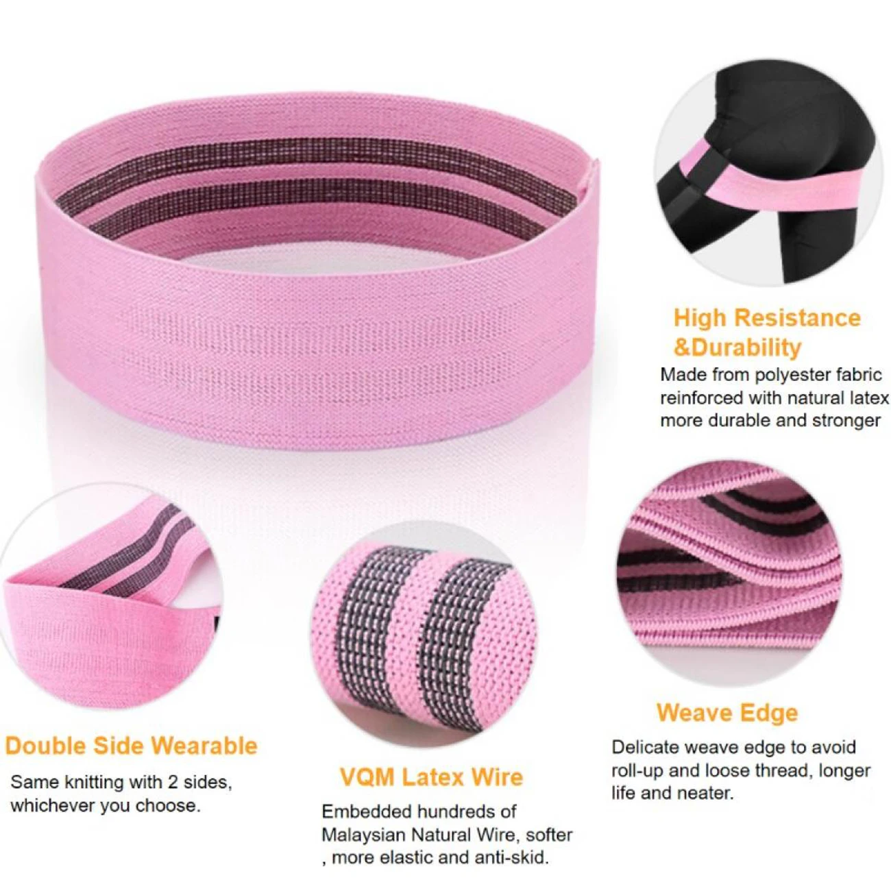 Эспандер резиновый нескользящий для фитнеса повязка упражнений в мышцах ног