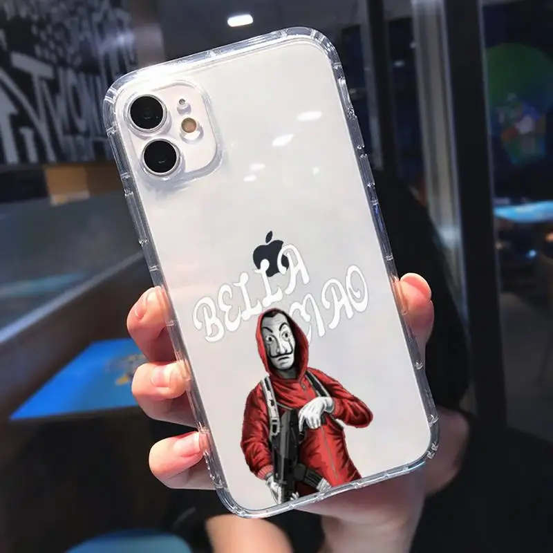 

Money Heist Phone Case Transparent soft For iphone 5 5s 5c se 6 6s 7 8 11 12 plus mini x xs xr pro max