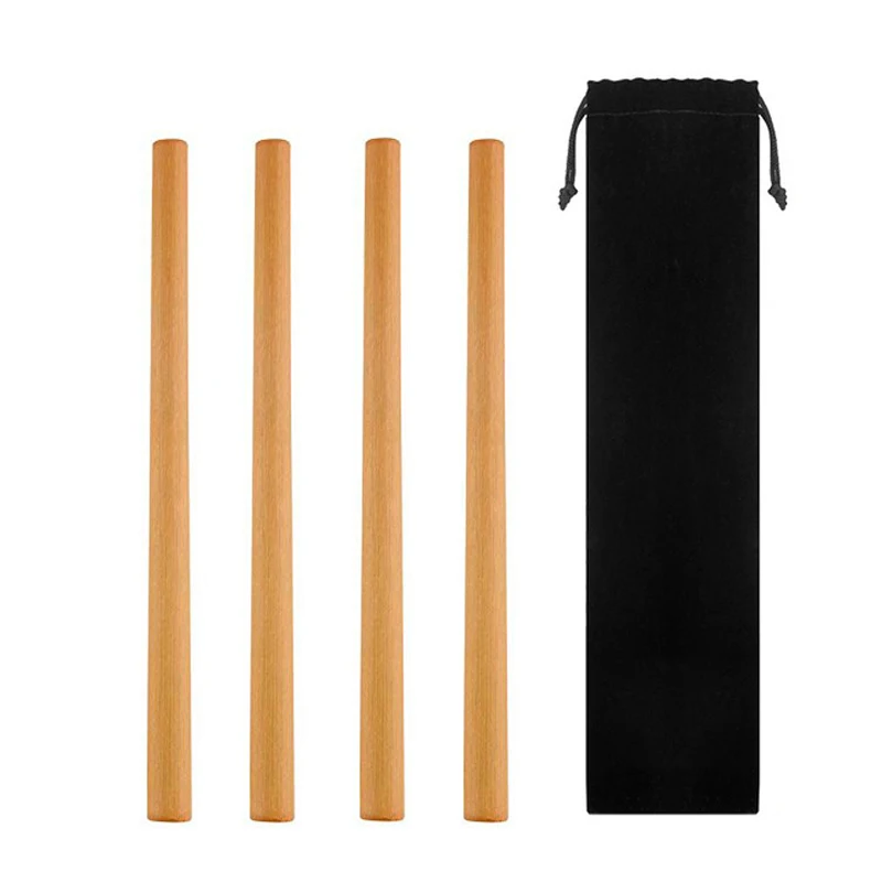 4Pcs with Bag 4 шт./компл. бамбуковые соломенная многоразовая соломенная 23 см органический бамбуковая Питьевая соломинки натуральные деревянные соломки для вечеринки, дня рождения свадьбы панели инструментов - Цвет: 4Pcs with Bag