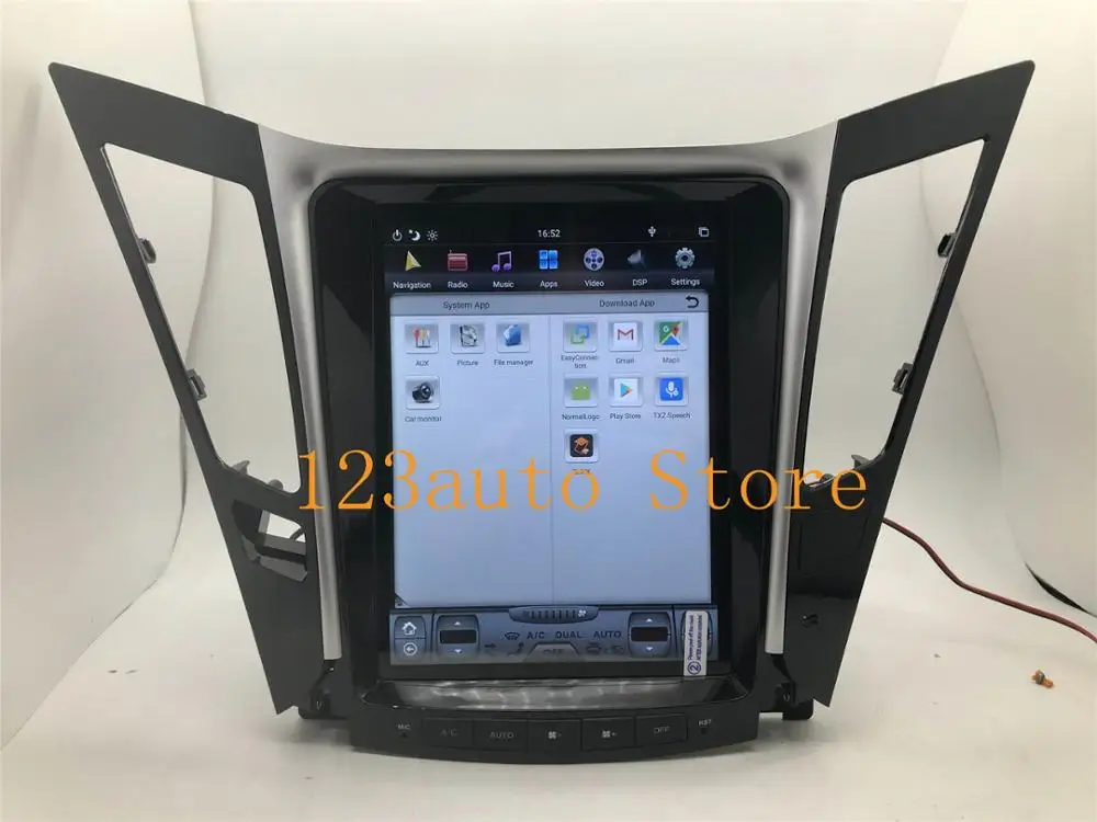 Автомобильный DVD-плеер с экраном 10 4 дюйма вертикальным Tesla Style Android 9 0 GPS радио