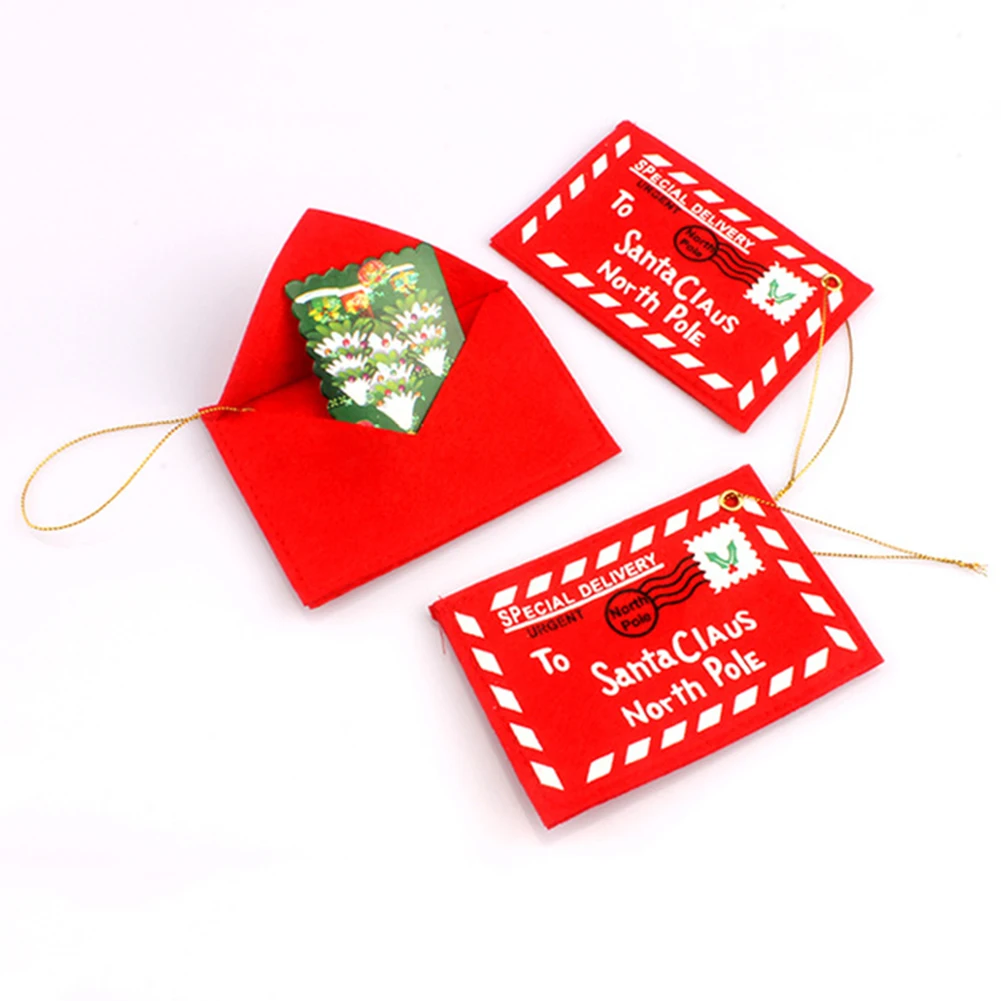 10 Pcs Christmas Greeting Hanging Lucky Red Envelope Bags Gifts Cards for New Year School Wedding Home Decorations | Дом и сад