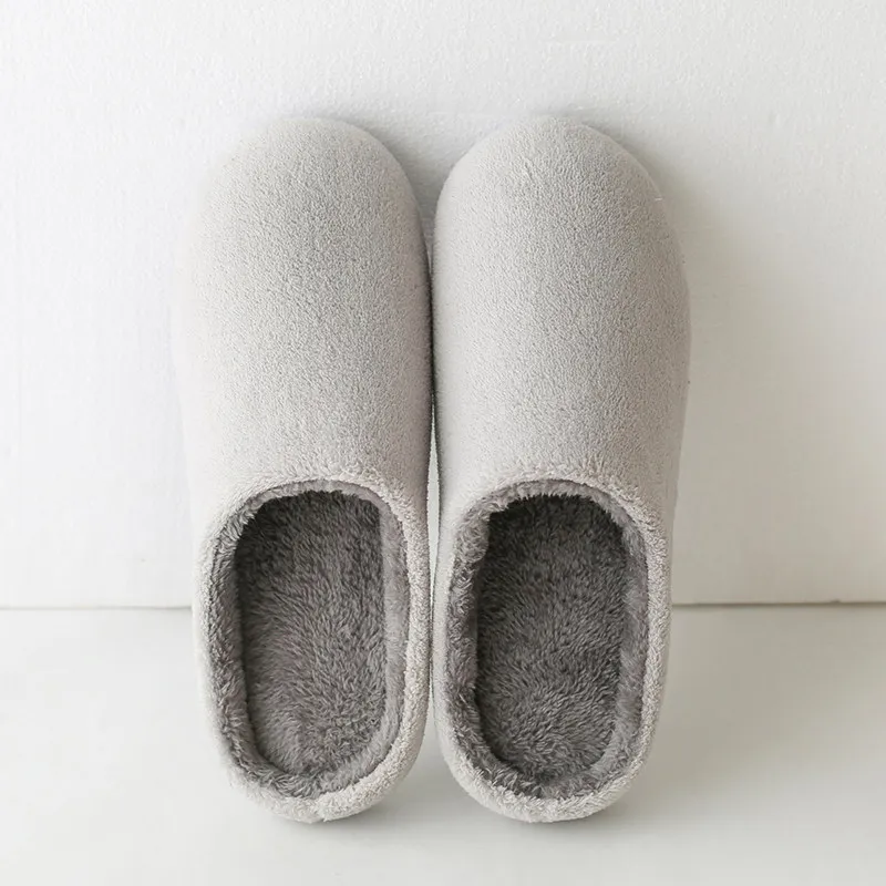 Зимние хлопковые мужские тапочки новинка 2019 простая домашняя Нескользящая
