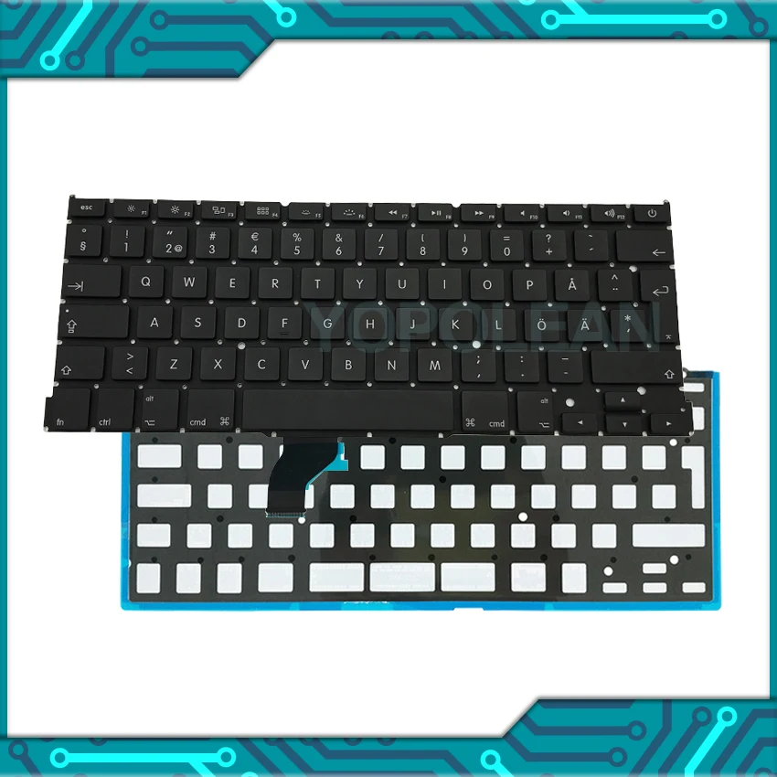 Новая шведская клавиатура с подсветкой для Macbook Pro Retina 13 &quotA1502 2013 2014 2015