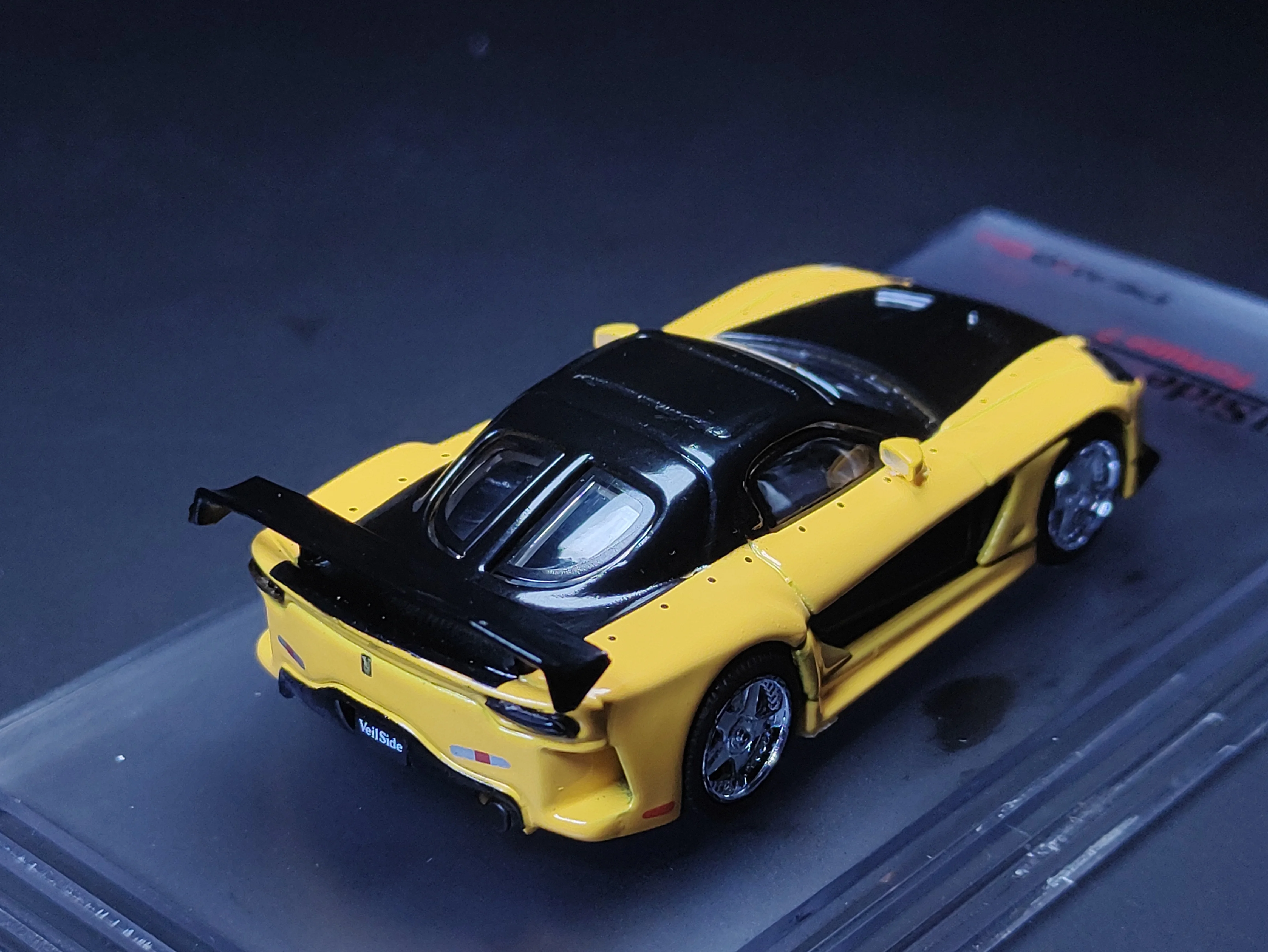 Peako 1:64 VeilSide Fortune 7 amarillo con correa Blk, modelo fundido a presi&oacute;n, colecci&oacute;n de coches, edici&oacute;n limitada-4