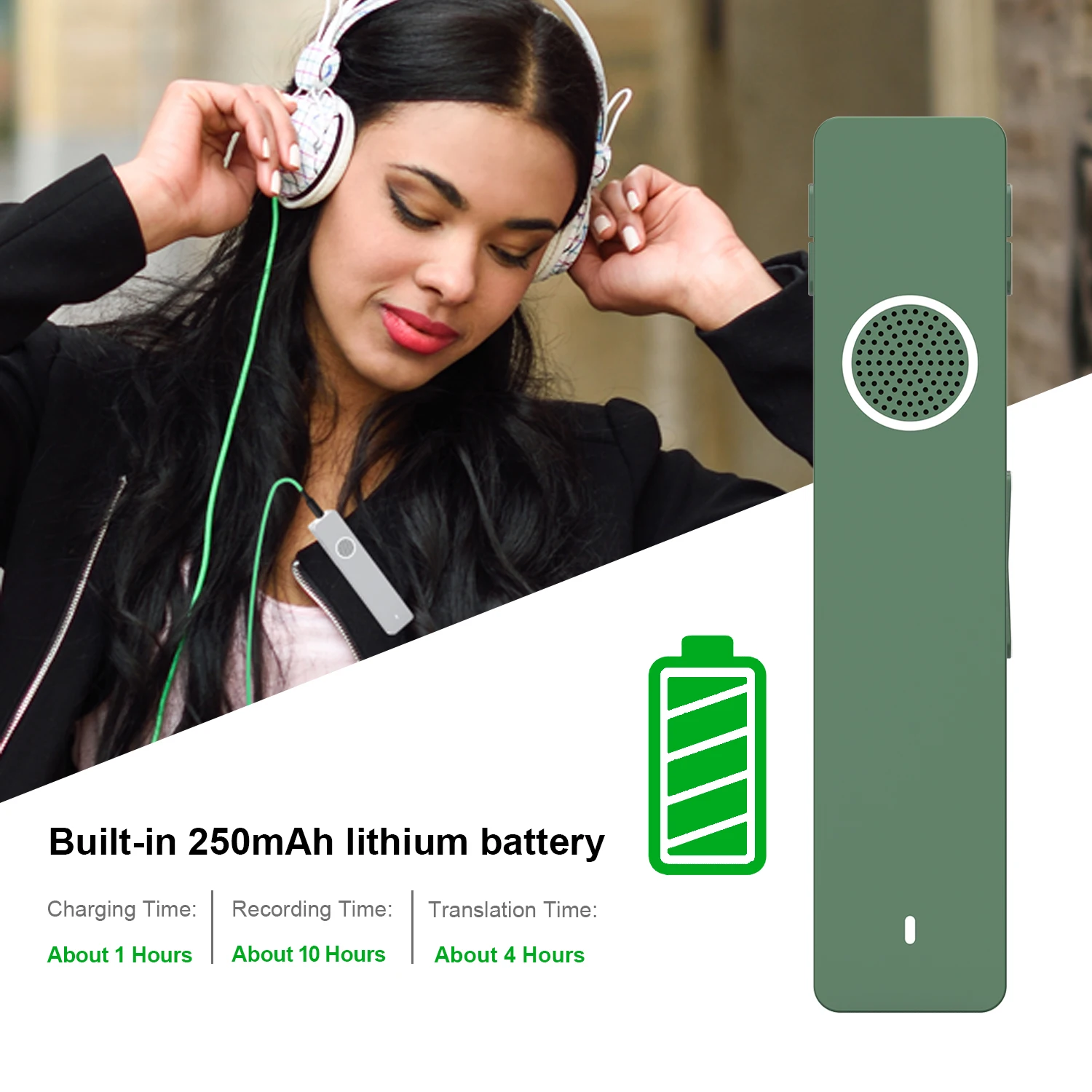 Интеллектуальный переводчик AI запись фото транскрипция перевод портативный