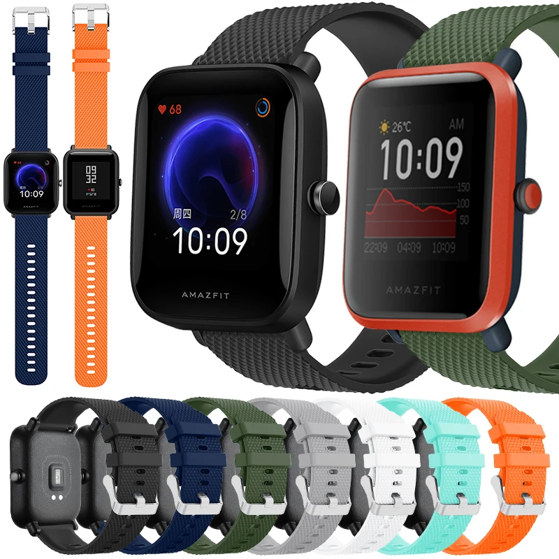 

For Huami Amazfit Bip / S / Lite & Bip U / U Pro 20mm Silicone Strap Smartwatch Replacement Dots Texture Bracelet Accessories