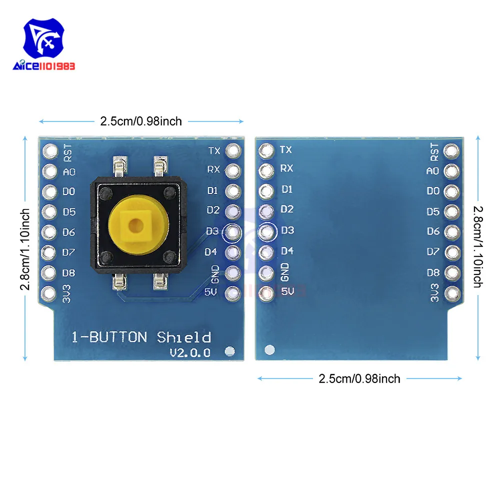 Мини модуль кнопочного переключателя diymore WeMos D1 с штырьком для Arduino|wemos d1|d1 miniwemos d1