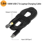 USB Type C PD адаптер питания постоянного тока 100 Вт 5,5x2,5 мм USB C кабель для быстрой зарядки провод для Asus Lenovo зарядное устройство для ноутбука