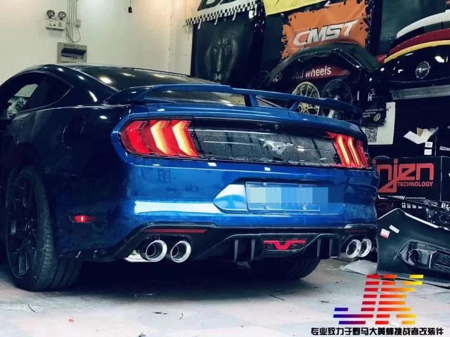 

Подходит для Ford 15-20 Us Mp новое лезвие четыре выхода выхлопной спойлер Mustang Rtr задняя губа Ac