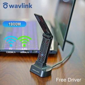 Wavlink AC1900 двухдиапазонный USB 3,0 Wifi адаптер 1900 Мбитс 5,8 G беспроводной Wifi приемник 2,4 ГГц WLAN сетевая карта для Windows Mac OS X
