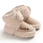 Обувь для маленьких мальчиков и девочек; Детские хлопковые От 0 до 1 года; Зимние ботиночки для новорожденных; Мягкая подошва; Нескользящая зимняя обувь для малышей