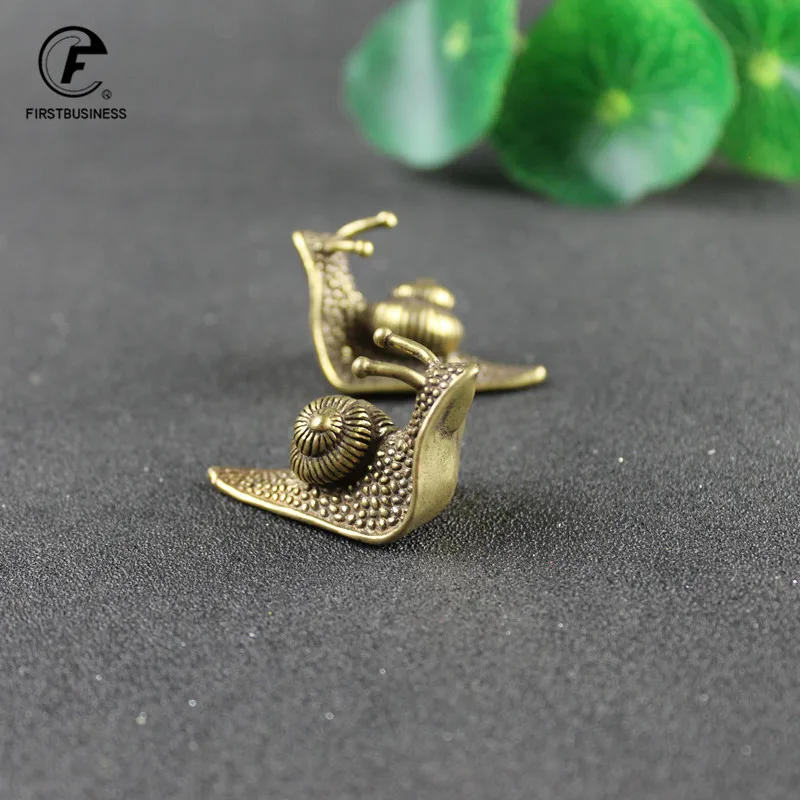 Статуя из чистой меди в ретро стиле миниатюрный настольный декор с улиткой