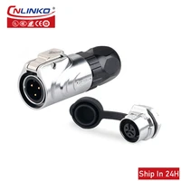 cnlinko lp12 3pin ip67 waterproof metal 5a male plug female socket power connector cable wire adapter for video audio aviation