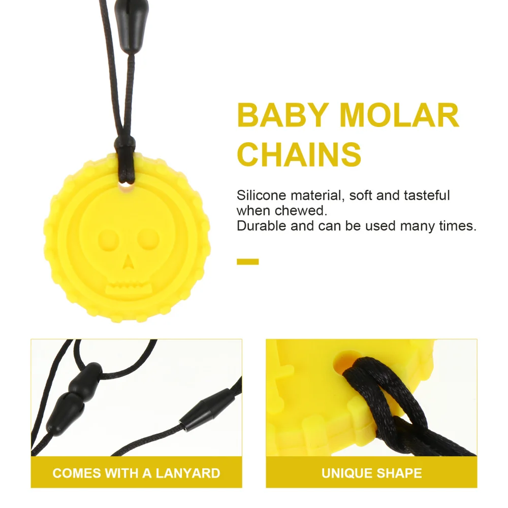 

Silicone Pendant Teething Necklace Toddler Molar Teether Teething Necklace