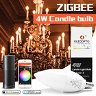 G LED OPTO Zigbee ZLL светодиодная лампочка в форме свечи 4 Вт RGBRGBWCWWW умное управление через приложение AC100-240V Zigbee gateway RGB + CCT Zigbee 3,0