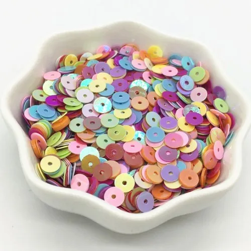 AB mix color 3 мм 4 мм 5 мм 6 мм плоский круглый ПВХ свободные Блестки блестка шитье ремесло для свадебного украшения одежды платье колпачки для обуви DIY аксессуары - Цвет: AB mix color
