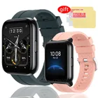 Силиконовый ремешок 3 в 1 для смарт-часов realme watch 2 pro, защитная пленка для экрана