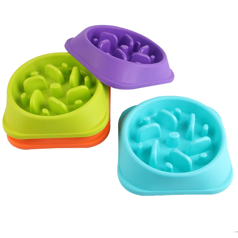 

Pet Dog Cat Bowl Slow Down Eating Cat Bowl Anti-vomiting Anti-choking Feeding Food Dish Non-slip Prevent Obesity Bowls for Cats