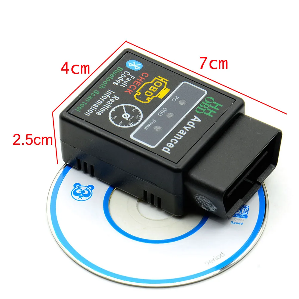 Диагностический сканер ELM327 OBD2 V2.1 прибор для диагностики автомобиля с Bluetooth BMW KIA VW