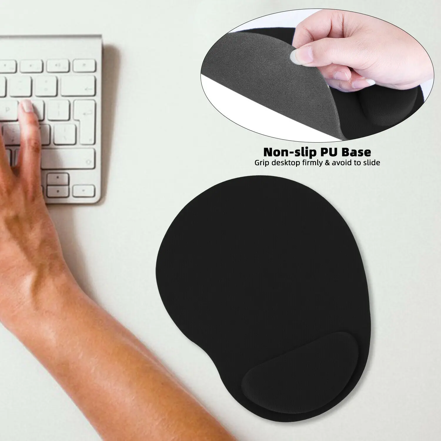 

23x18cm Mouse Pad with Wrist Rest Pain Relief Comfortable Mice Mat For Game Computer PC Laptop Office School Supplies 1/2PCS