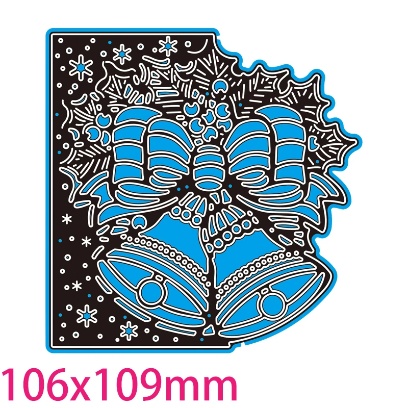 

Metal Dies Bells Bowknot New Stencils DIY Scrap booking Paper Cards Craft Making Craft Decoration 106*109mm