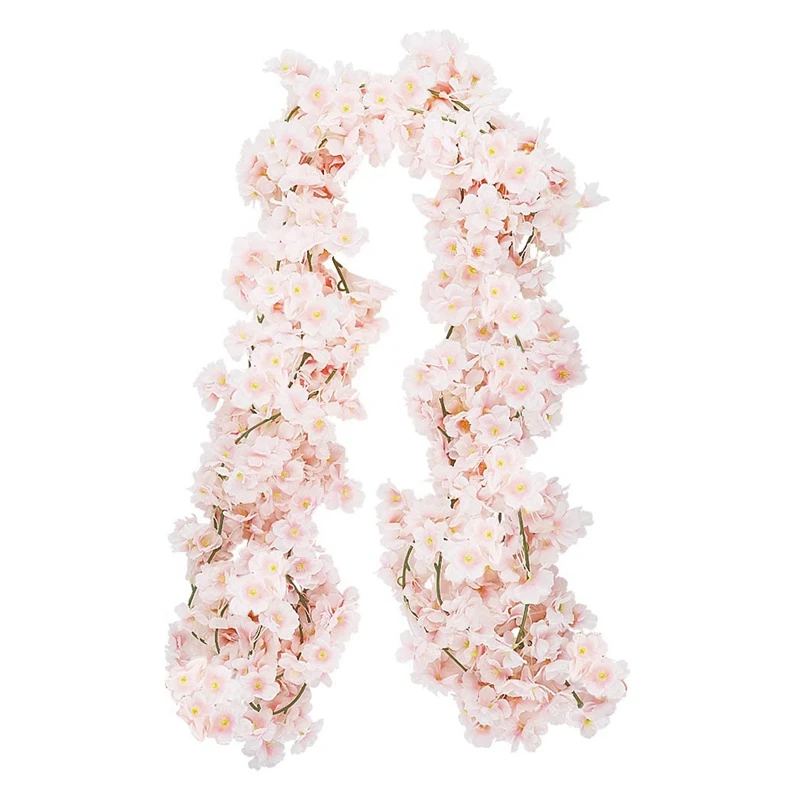 Искусственные вишневые цветы лоза подвесные шелковые гирлянда для свадьбы
