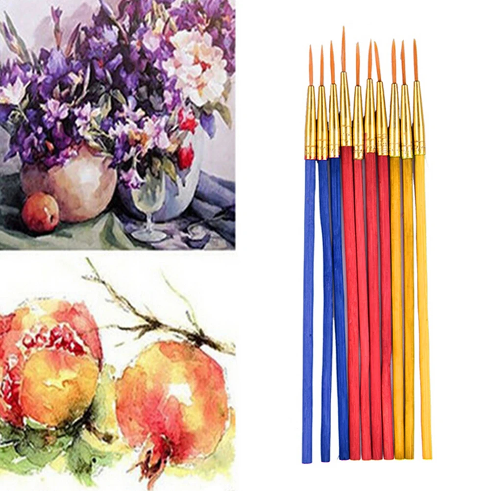 

10pcs/set Brush pens Watercolor Paintbrush Nail Art Powder Painting Pen For School Art Supplies Paint Brush Office Stationery