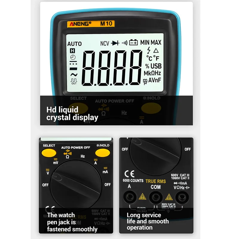 Цифровой мультиметр M10 цифровой с ЖК-дисплеем | Инструменты