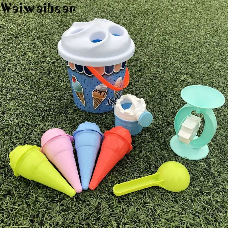 Детские пляжные игрушки из песка модели мороженого набор ведра игровые наборы