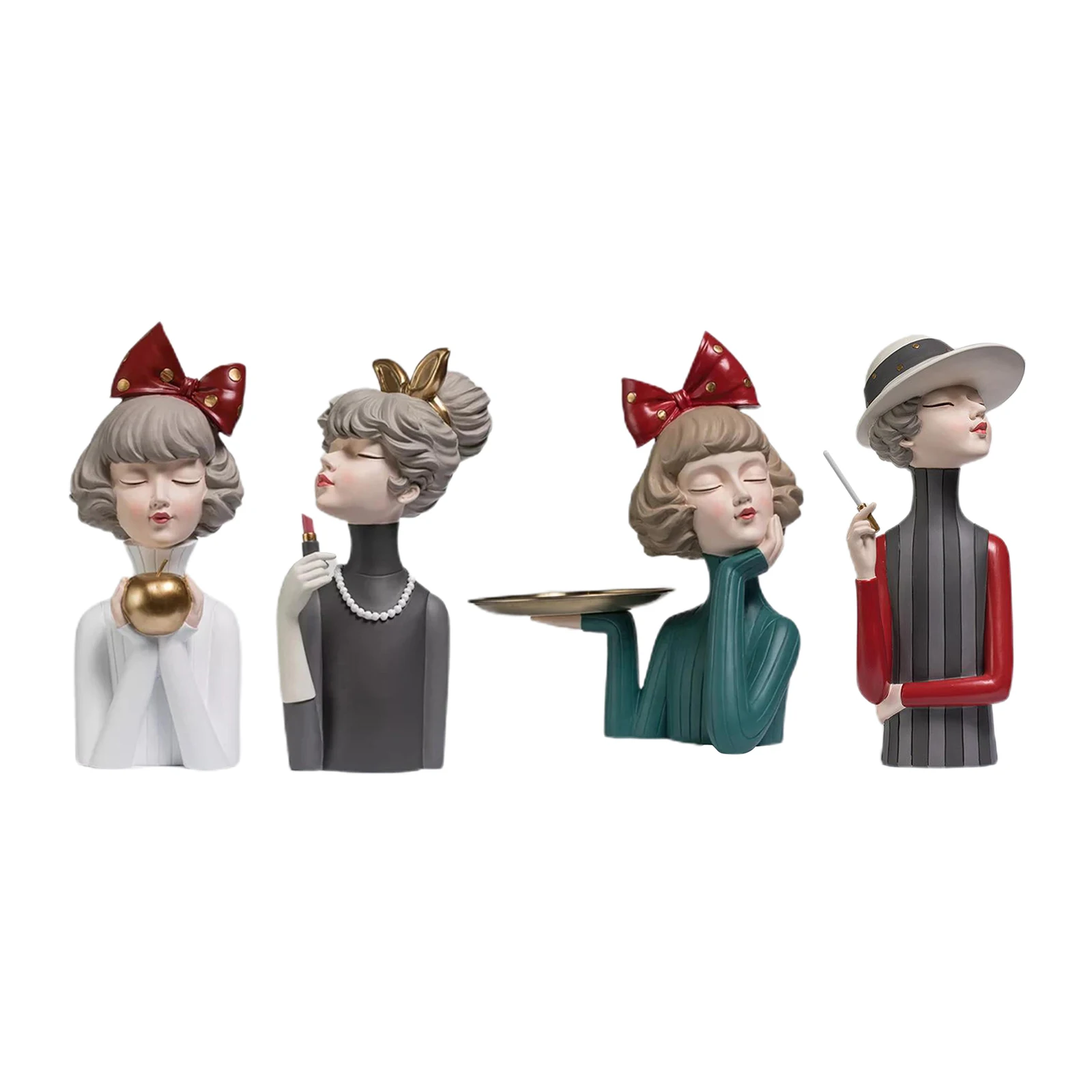 

Modern Nordic Style Sculpture Statue Home Decoration Gift Resin Girls Sculpture