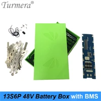 turmera 48v e bike lithium battery case with 20a balance bms include holder and nickel for 13s6p 18650 electric bike battery use